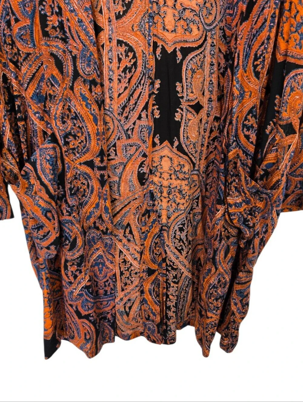 🍂✨ Free People Paisley Cocoon Cardigan | Boho Oversized Open Front Layering Pie